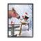 Stupell Industries Horse Eating Snowman Carrot Scene Framed Giclee Art